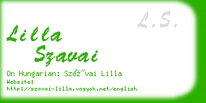 lilla szavai business card